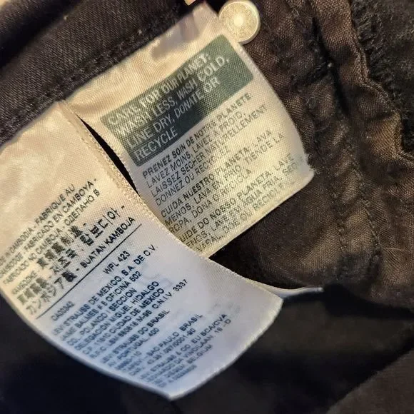 Levi's Black Ribcage Straight Ankle Women's Jeans, Raw Hem,‎ Size 24 - Picture 5 of 7